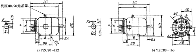 YZCϵеஐ늄әCγߴ磨H80160mm